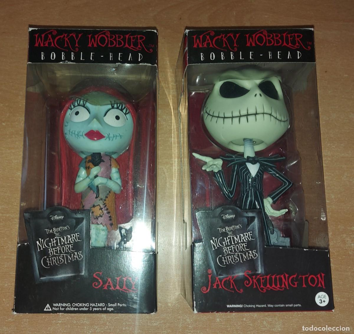 Funko Pop: 2 FUNKO PESADILLA ANTES DE NAVIDAD JACK Y SALLY A&Ntilde;O 2012 boble head