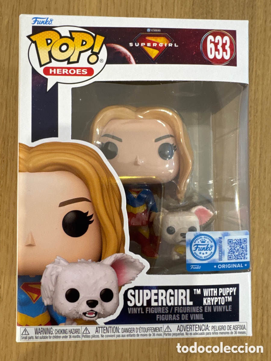 Funko Pop: Figura Supergirl with Puppy Krypto Special Edition DC Heroes POP Funko 633