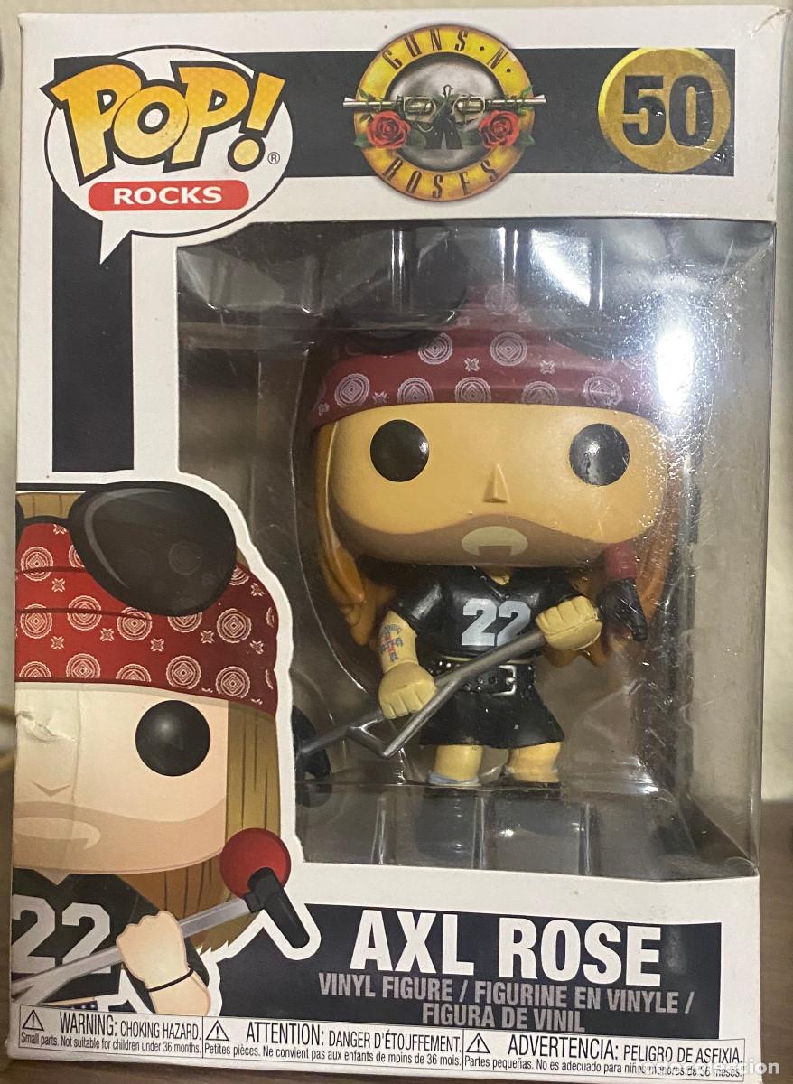 Funko Pop: Axl Rose, cantante de Guns and Roses. Funko Pop n&ordm; 50. Mu&ntilde;eco nuevo sin abrir, caja con golpe.