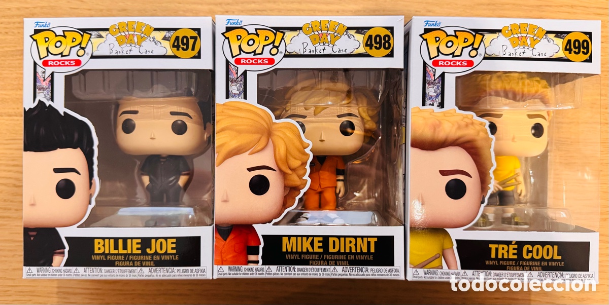 Funko Pop: Pack 3 Figuras Green Day Basket Case Dookie Funko POP 497 498 499