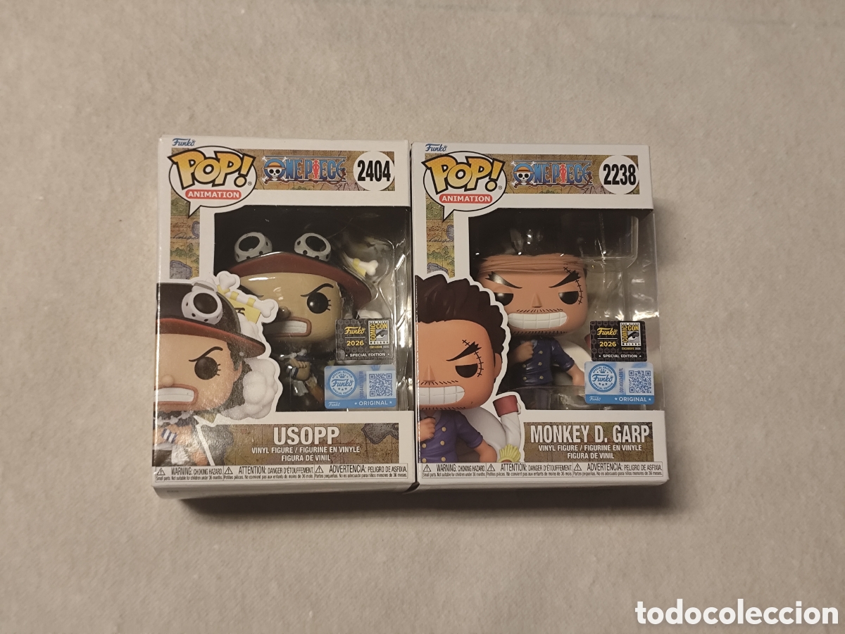 Funko Pop: Funko exclusivo M&aacute;laga Comic Con 2026 Pack One Piece: Young garp + usopp