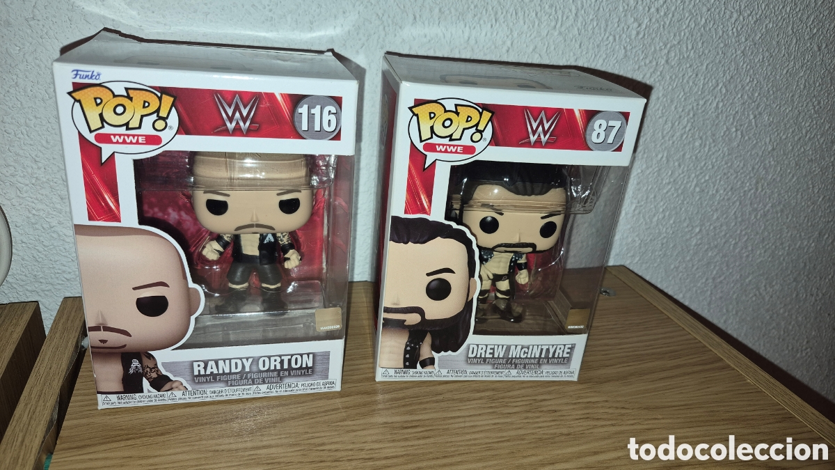 Funko Pop: 2 antiguos Funkos Pop Randy Orton y Drew Mcintyre wrestling wwe wwf wrestler