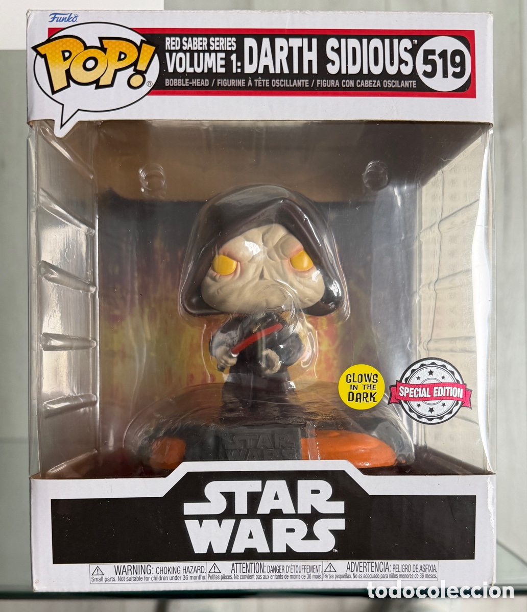 Funko Pop: Funko POP Star Wars Darth Sidious 519 Special Edition Glow in the Dark Red Saber Series