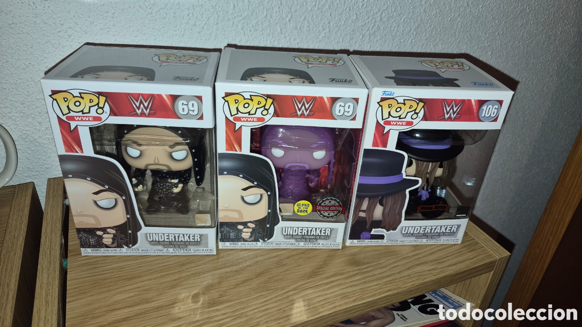 Funko Pop: Lote de 3 Funko Pop Undertaker wrestling wwe wwf Pressing catch wrestler