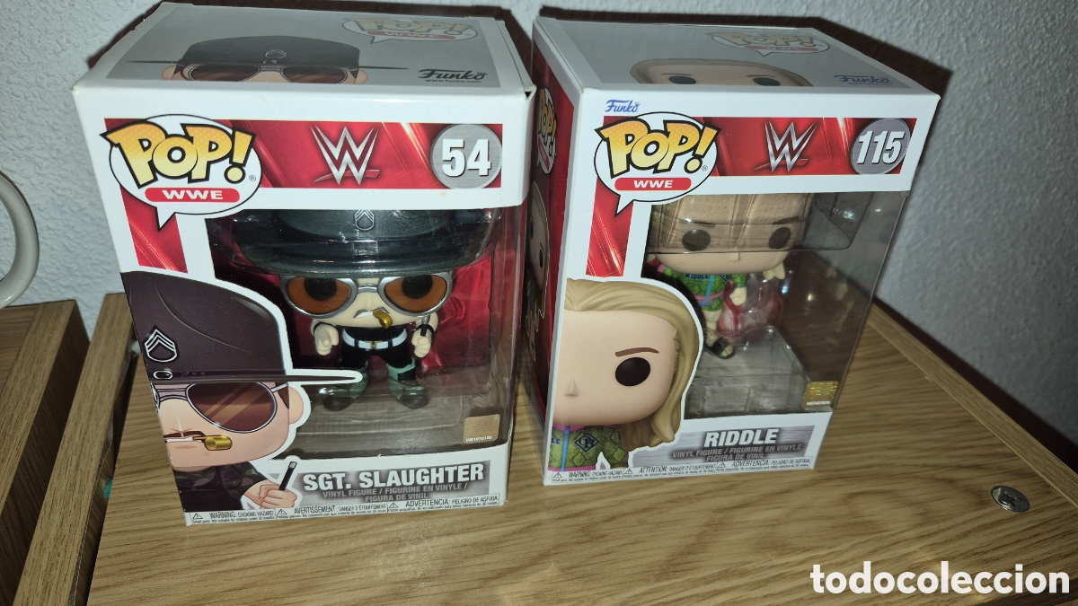 Funko Pop: Lote de 2 Funko Pop Sargento Slaughter y Riddler wrestling wwe wwf Pressing catch wrestler
