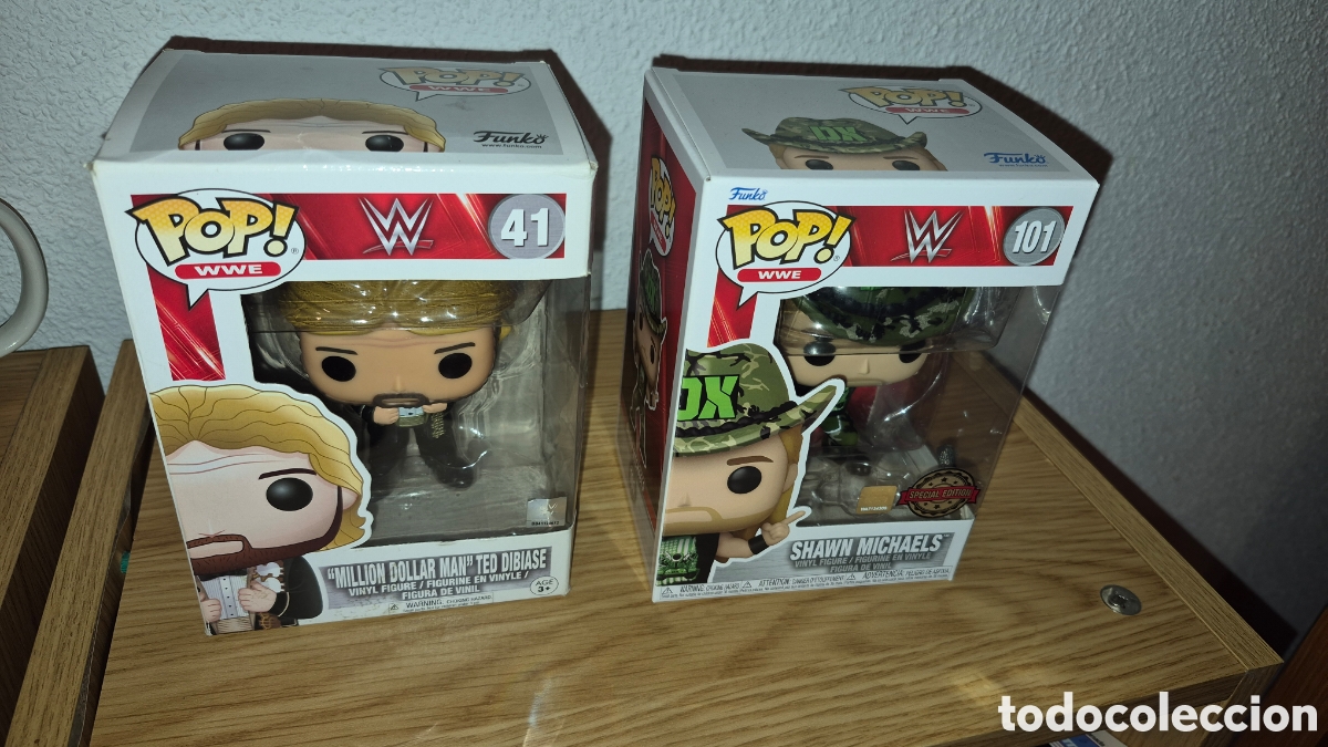 Funko Pop: Lote de 2 Funko Pop Ted Dibiase y Shawn Michaels wrestling wwe wwf Pressing catch wrestler
