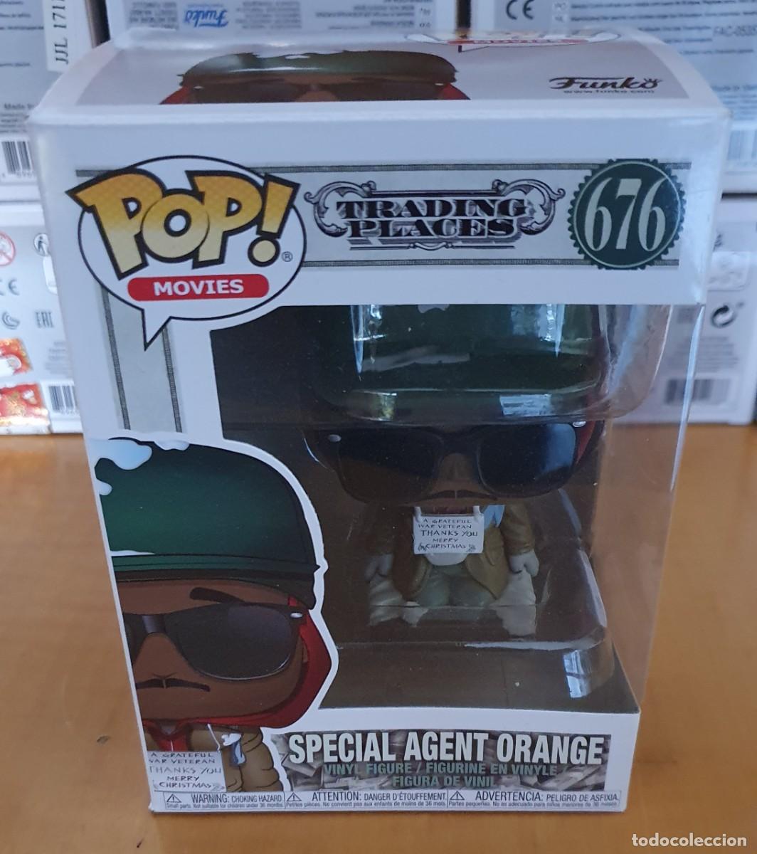Funko Pop: Funko POP movies 676 Trading Places, Special Agent Orange. Est&aacute; en perfecto estado.