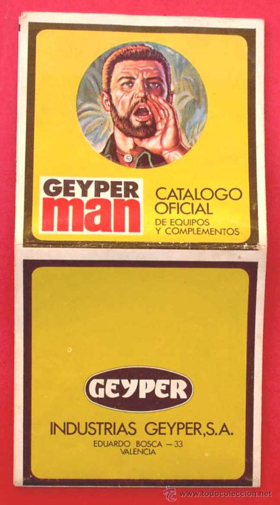 Geyperman: GEYPERMAN. CAT&Aacute;LOGO OFICIAL DE EQUIPOS Y COMPLEMENTOS. INDUSTRIAS GEYPER S. A . 1976. - Foto 2