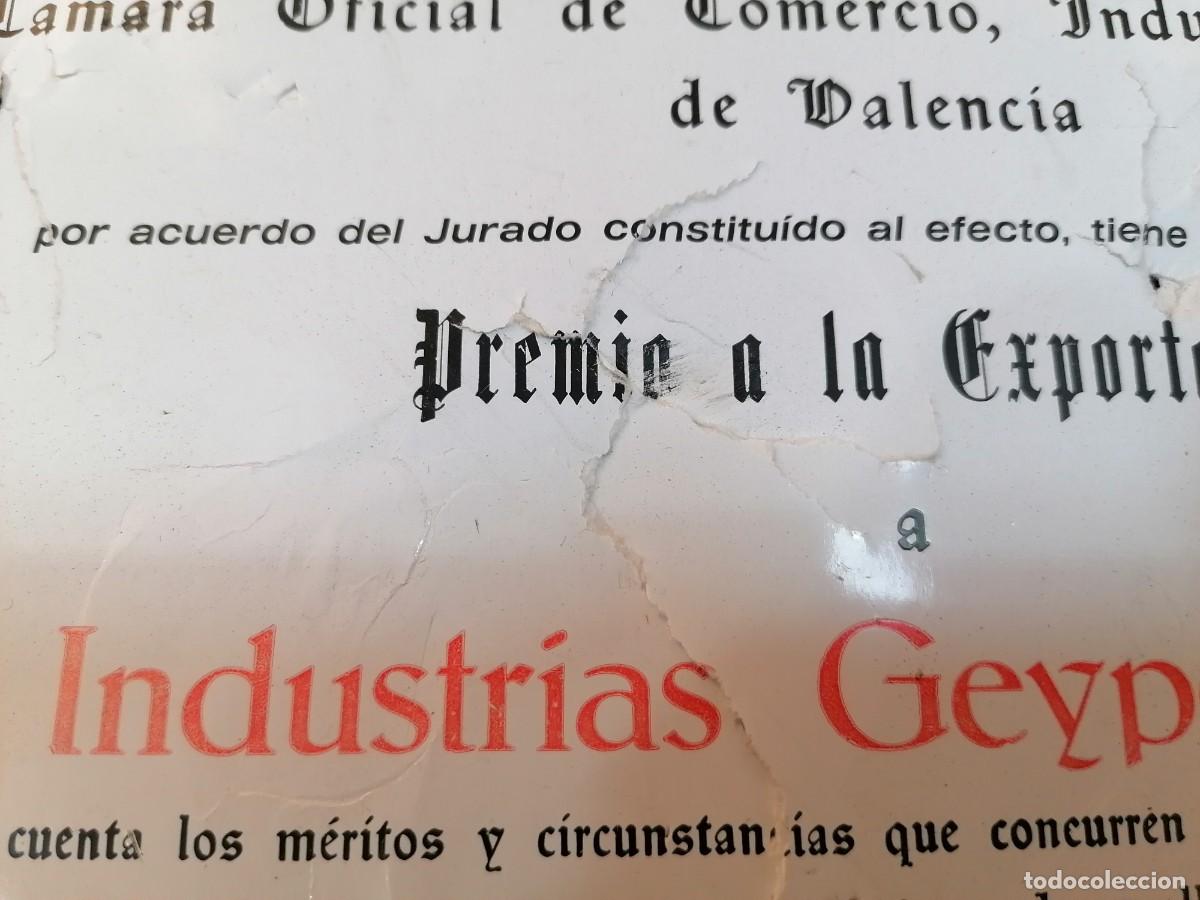 Geyperman: GEYPER CUADRO PREMIO A LA EXPORTACI&Oacute;N 1977. C&Aacute;MARA DE COMERCIO. - Foto 6