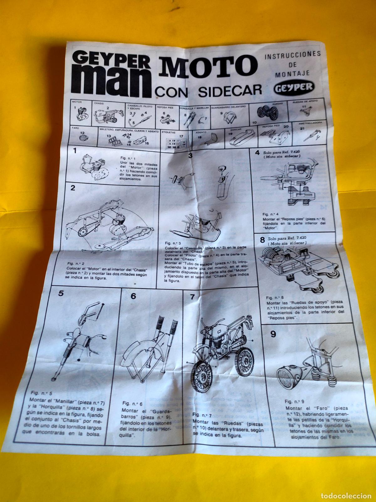 Geyperman: Instrucciones de montaje de la moto con sidecar de Geyperman. - Foto 1