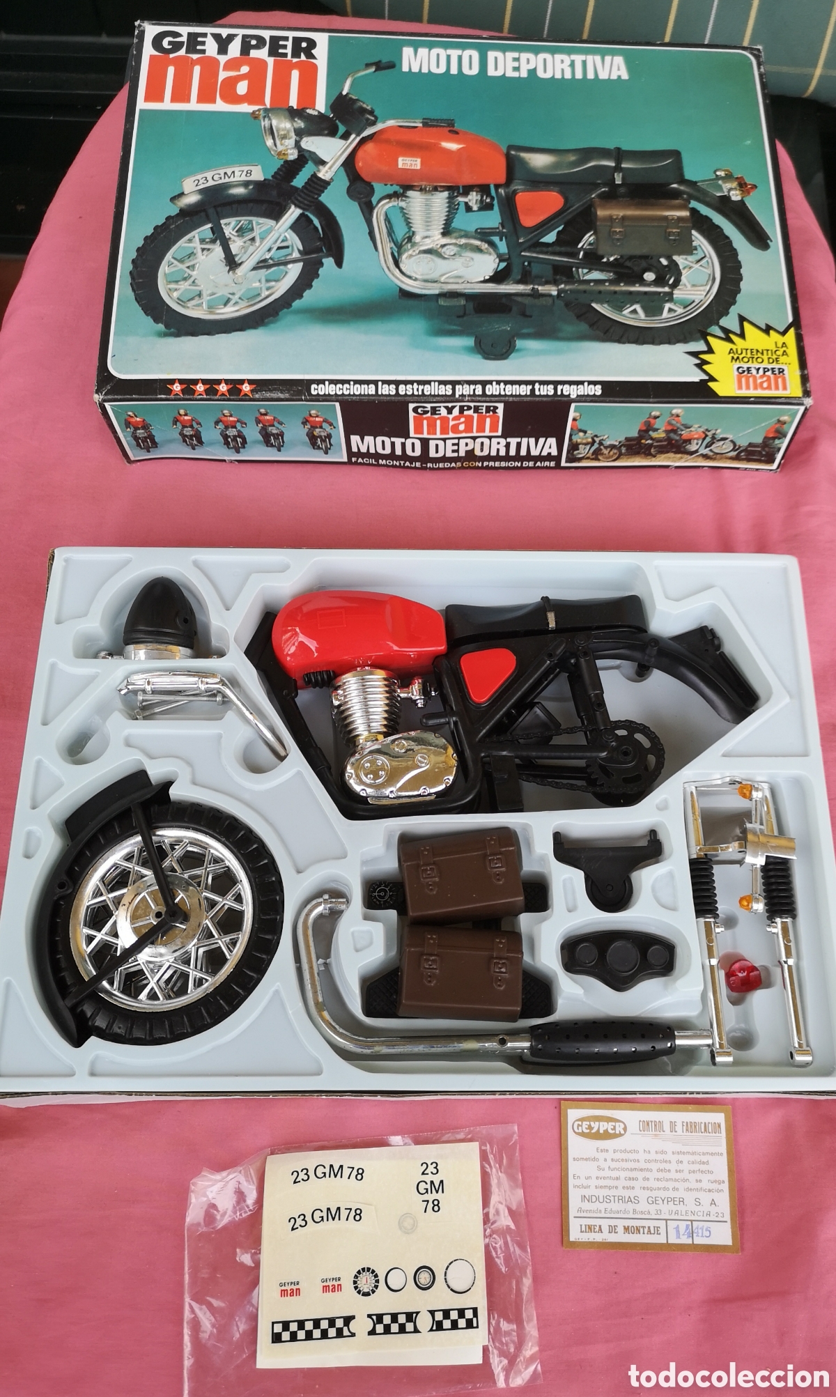 Geyperman: GEYPER MAN. MOTO DEPORTIVA. Ref. 7423. SIN USAR. CAJA BIEN. ALG&Uacute;N DEFECTO. Geyper.1975 Hasbro.