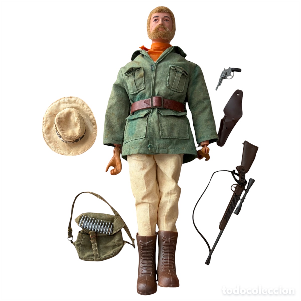 Geyperman: Geyperman maniqui primera generacion rubio con barba con conjunto Explorador de la jungla