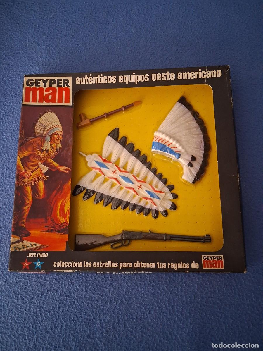 Geyperman: GEYPERMAN. EQUIPO JEFE INDIO. &iexcl;&iexcl;NUEVO!! CAJA ORIGINAL EN PERFECTO ESTADO. A&Ntilde;OS 70.