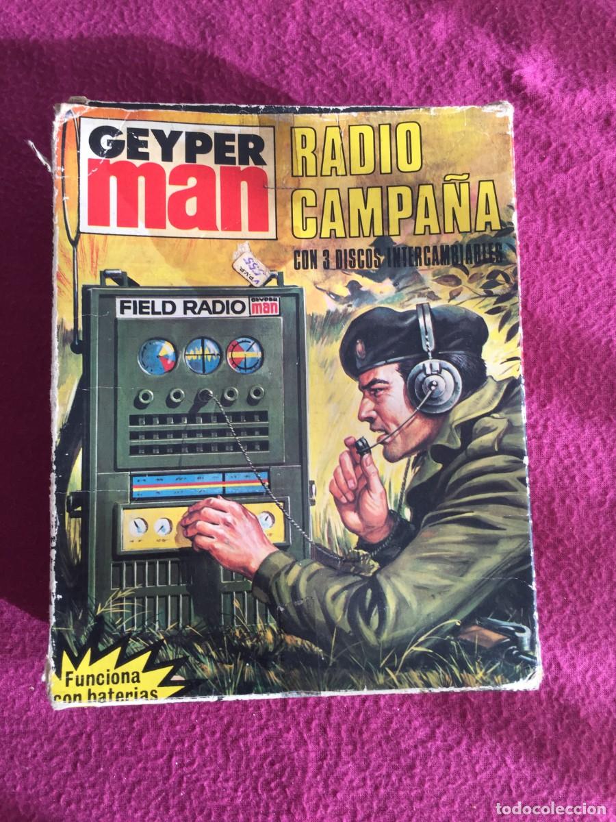 Geyperman: GEYPERMAN - Caja vacia RADIO de CAMPA&Ntilde;A - ORIGINAL 1975 - HASBRO - GEYPER