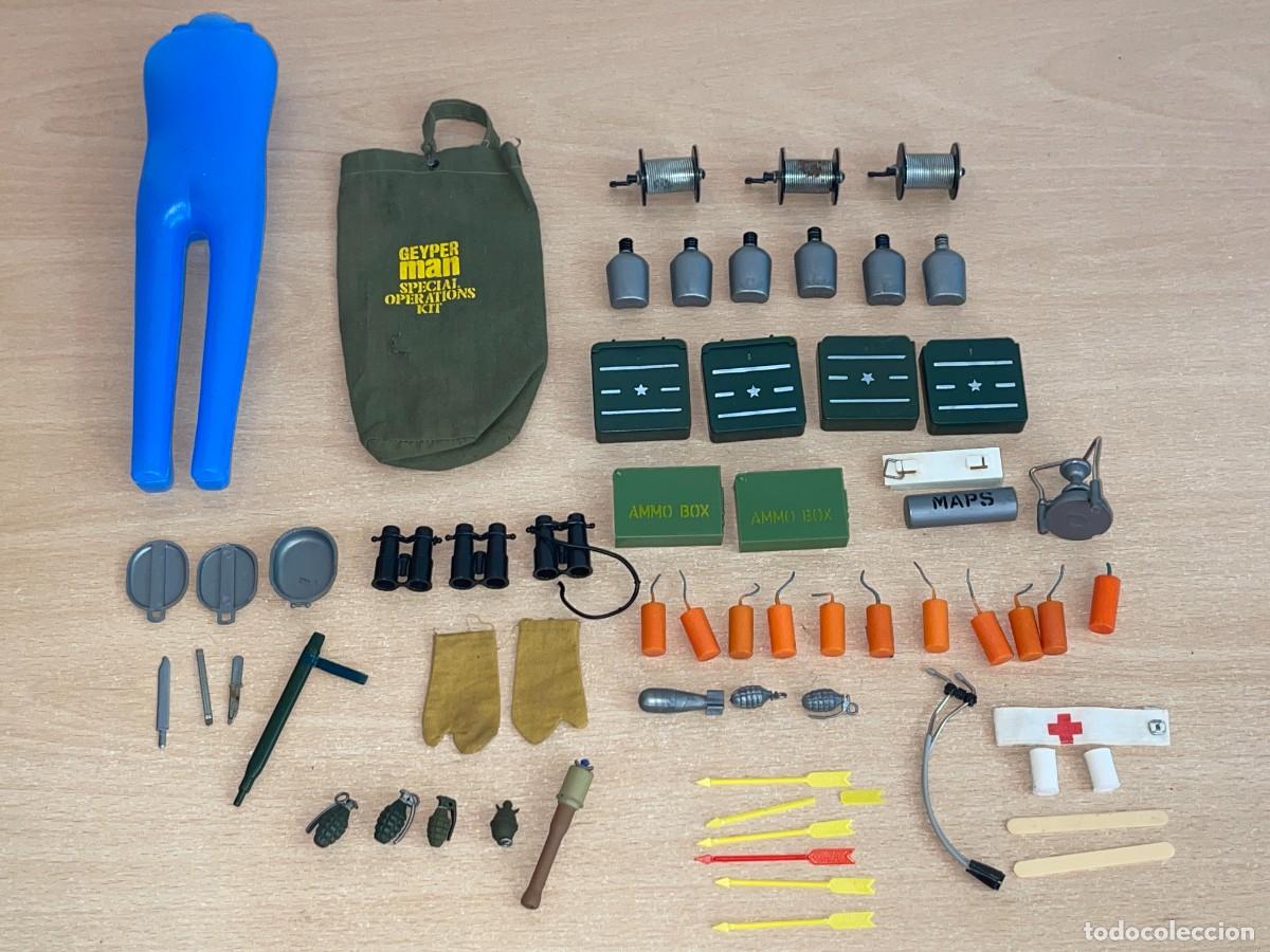 Geyperman: Geyperman LOTE 50 Accesorios Petate Ammo Box Cantimplora Dinamita Granada Carrete Prismatico Venda