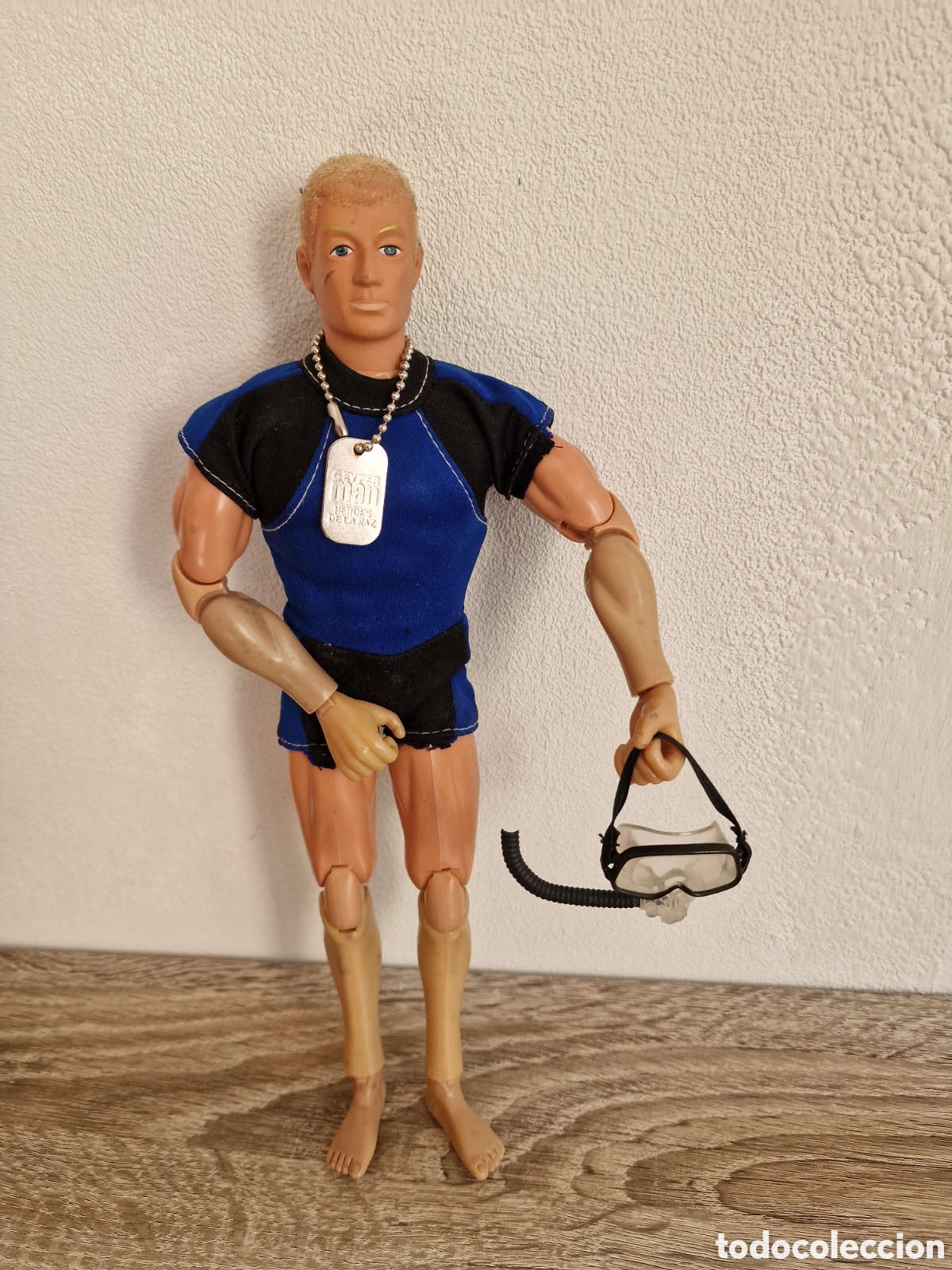 Geyperman: Figura Geyperman Hombre Rana / Submarinista Rubio + Chapa Original