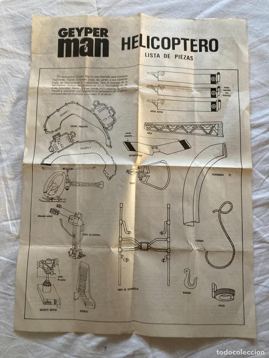 Geyperman: GEYPERMAN - GEYPER MAN - / LISTA DE PIEZAS - INSTRUCCIONES DE MONTAJE HELICOPTERO / A&Ntilde;OS 70 - 80