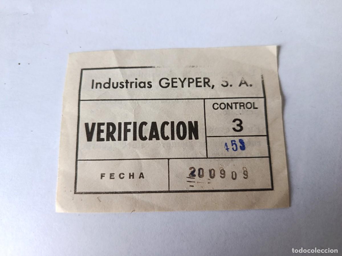 Geyperman: Hoja de VERIFICACI&Oacute;N DE CONTROL geyperman de GEYPER a&ntilde;os 70 (6)