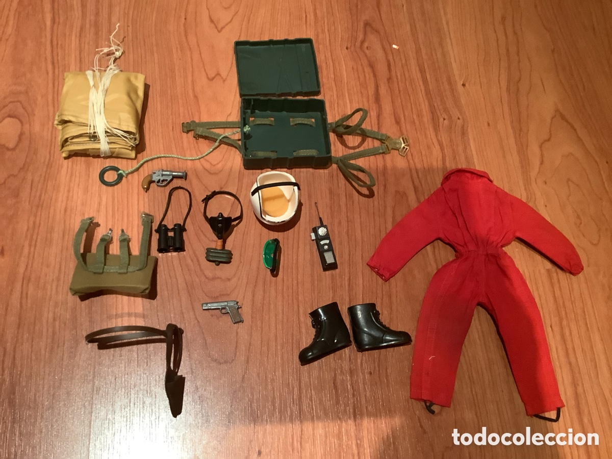 Geyperman: Conjunto Completo del Geyperman Red Devil Paracaidista con Paracaidas Marr&oacute;n y M&aacute;scara de Oxigeno - Foto 2