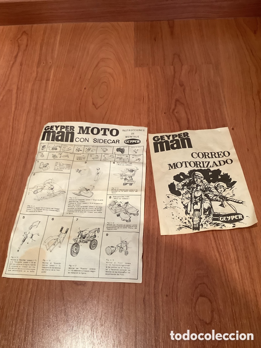 Geyperman: Folletos de Instrucciones de la Moto Sidecar Geyperman
