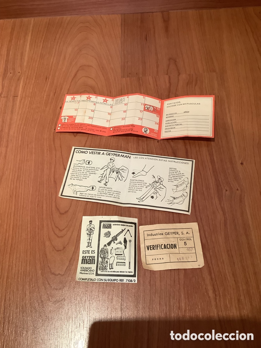 Geyperman: Folletos Instrucciones Top Secret y Carnet Puntos de Geyperman