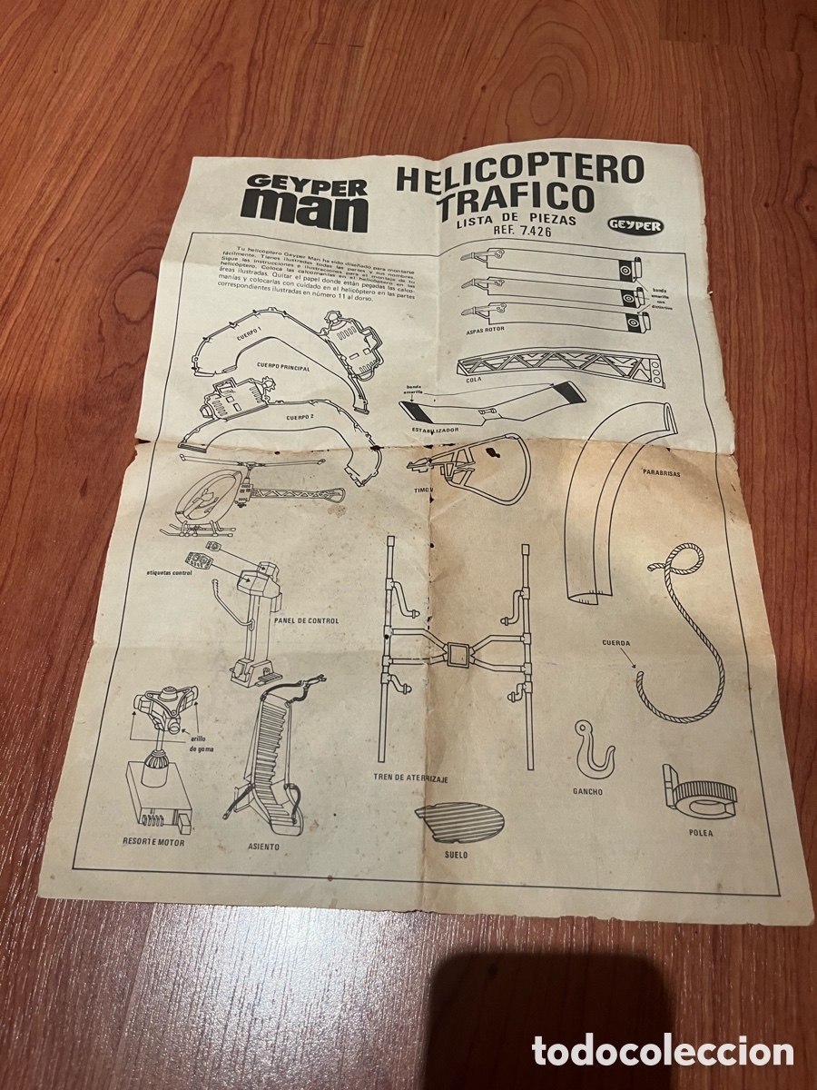 Geyperman: Hoja de Instrucciones del Helic&oacute;ptero de Tr&aacute;fico de Geyperman