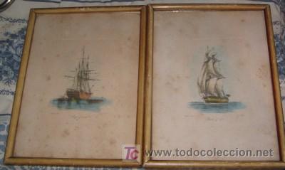 Grabados antiguos y estampaciones: PAREJA DE GRABADOS ENMARCADOS - Foto 1