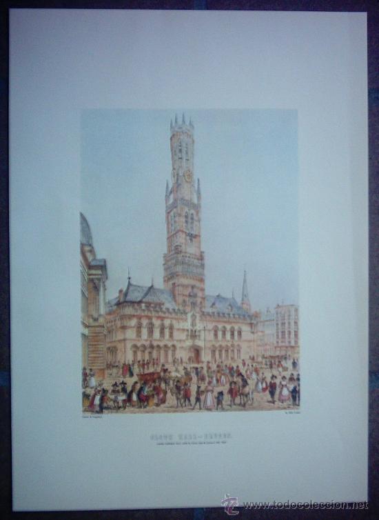 Grabados antiguos y estampaciones: GRABADO ANTIGUO, CLOTH HALL-BRUGES. - Foto 1