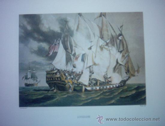 Grabados antiguos y estampaciones: grabado antiguo - abordage - Foto 1