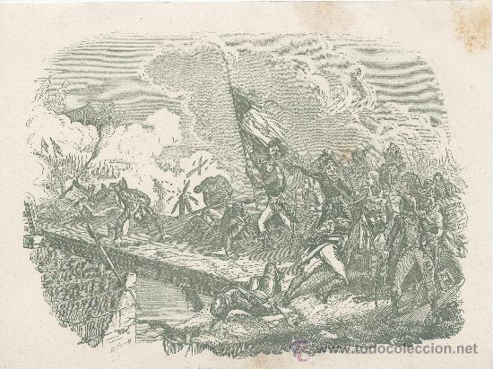 Grabados antiguos y estampaciones: Grabado. Batalla de Arcola, 178 x 135 mm. - Foto 1