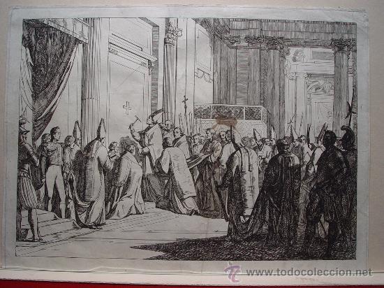 Grabados antiguos y estampaciones: Apertura de la Puerta Santa - Foto 1