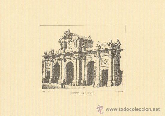 Grabados antiguos y estampaciones: MADRID. PUERTA DE ALCALA. J. CEBRIAN - Foto 1