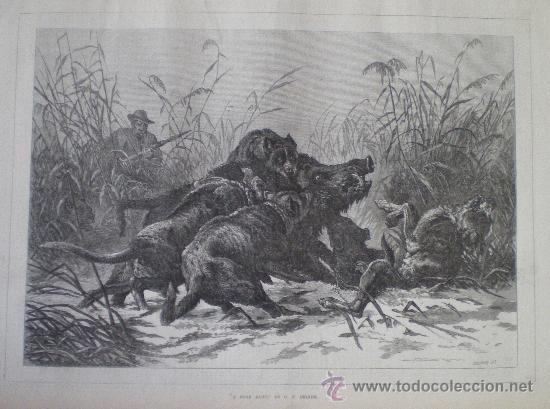 Cualquier Atlético testigo A boar hunt by c. f. deiker - 1873 (caceria del - Vendido en Subasta -  23241926