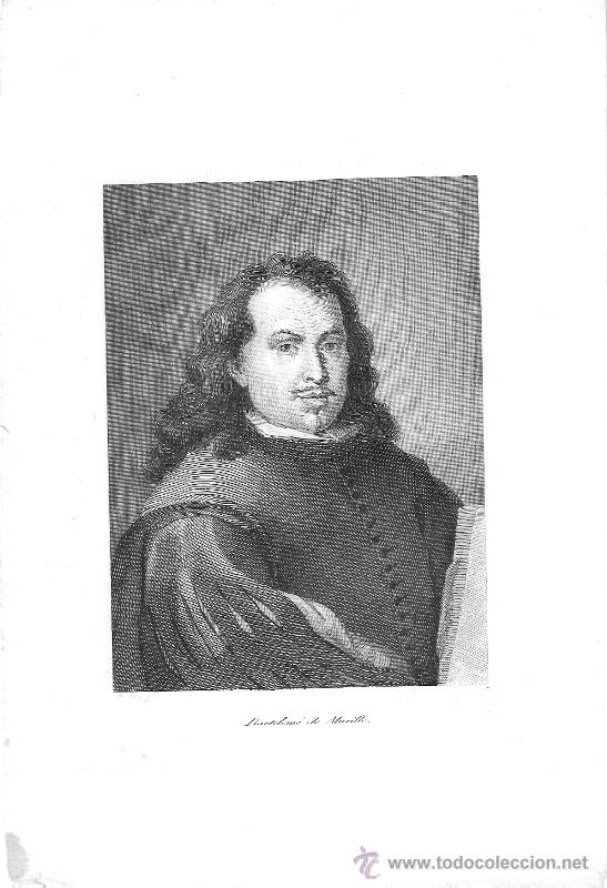 Grabados antiguos y estampaciones: ANTIGUO GRABADO. BARTOLOME DE MURILLO. A. ROCA. 10.5 X 14 CM. - Foto 1