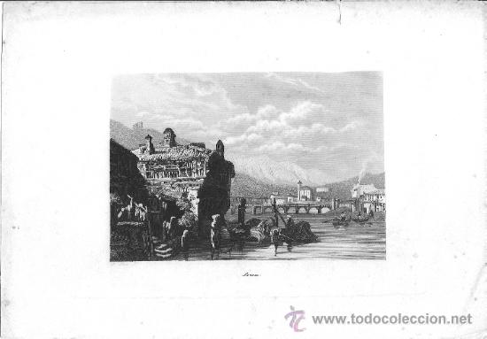 Grabados antiguos y estampaciones: ANTIGUO GRABADO. IRUN. 14 X 9.5 CM. - Foto 1