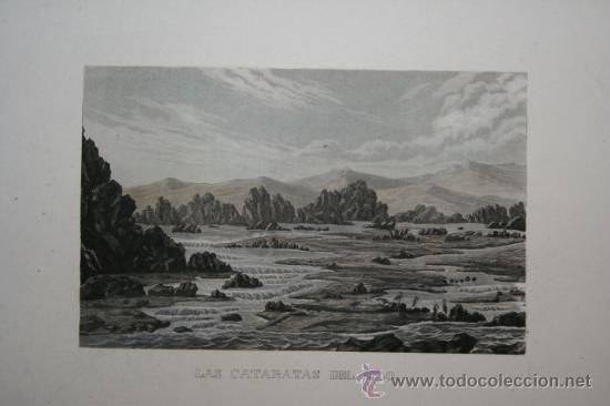 Grabados antiguos y estampaciones: Las cataratas del Nilo. A. Roca. - Foto 1