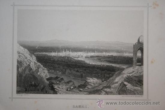 Grabados antiguos y estampaciones: Damas. Damasco. Rouargue, del. & sc. - Foto 1