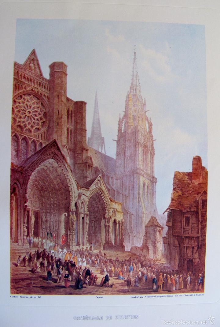 Grabados antiguos y estampaciones: GRABADO - CATH&Eacute;DRALE DE CHARTRES - Foto 2