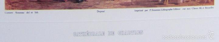 Grabados antiguos y estampaciones: GRABADO - CATH&Eacute;DRALE DE CHARTRES - Foto 4