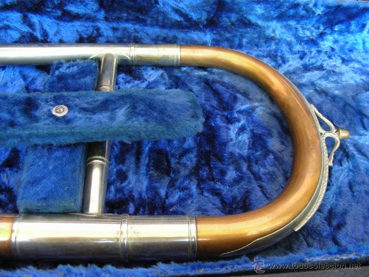 Instrumentos musicales: Antiguo trombón de varas con estuche original - Foto 5 - 39578752