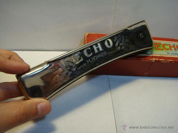 Instrumentos musicales: Arm&oacute;nica en su estuche original. ECHO - HOHNER, Made in Germany. - Foto 2