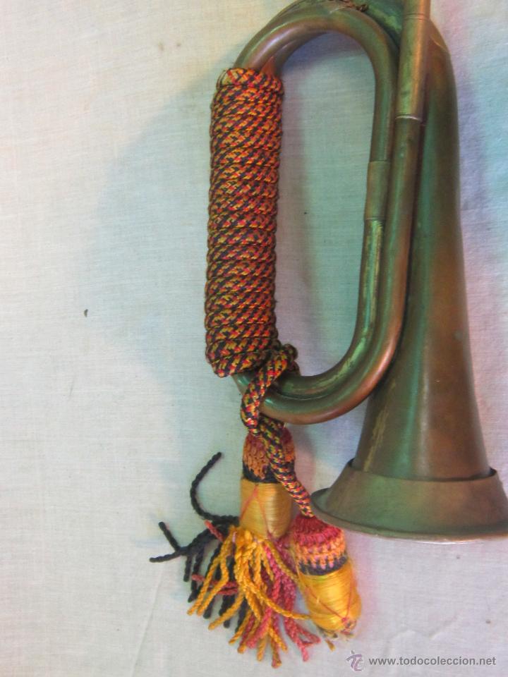 Instrumentos musicales: CORNETA ANTIGUA DE LATON - Foto 3