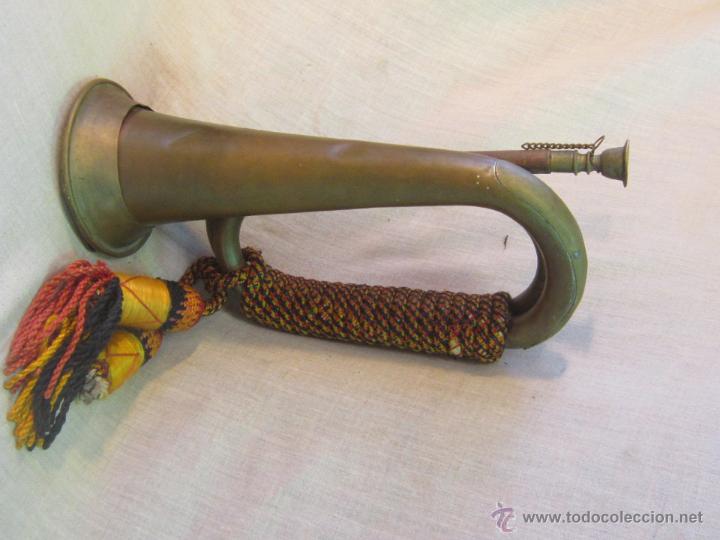 Instrumentos musicales: CORNETA ANTIGUA DE LATON - Foto 4