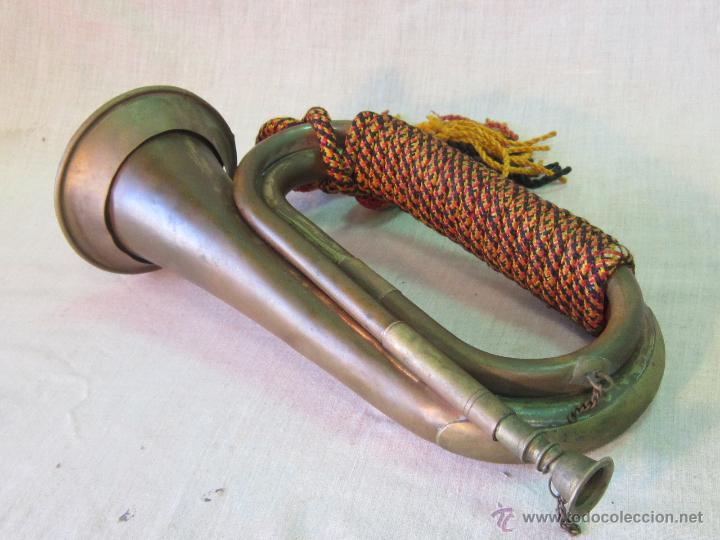 Instrumentos musicales: CORNETA ANTIGUA DE LATON - Foto 5