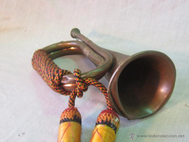 Instrumentos musicales: CORNETA ANTIGUA DE LATON - Foto 6