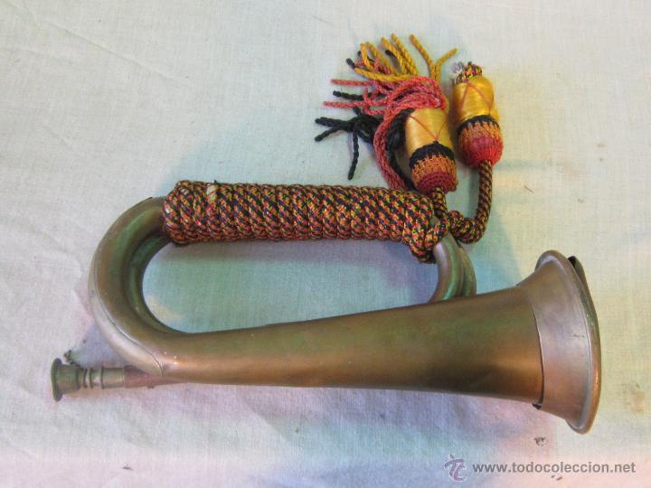 Instrumentos musicales: CORNETA ANTIGUA DE LATON - Foto 7