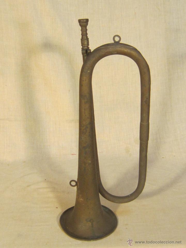 Instrumentos musicales: CORNETA ANTIGUA DE LATON - Foto 5