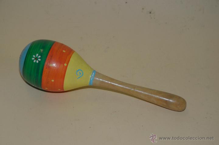 Instrumentos musicales: maraca de madera - Foto 3
