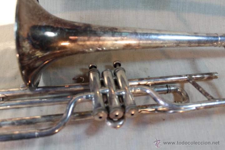 Instrumentos musicales: TROMBON DE PISTONES ANTIGUO - Foto 6