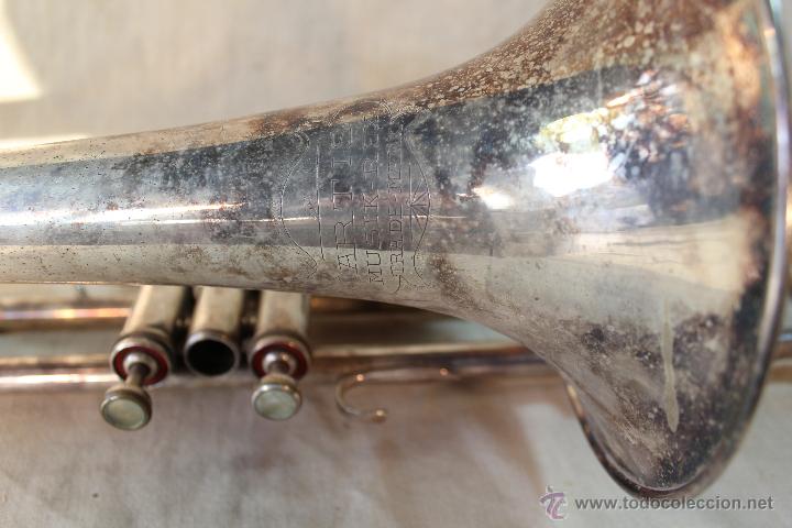 Instrumentos musicales: TROMBON DE PISTONES ANTIGUO - Foto 11